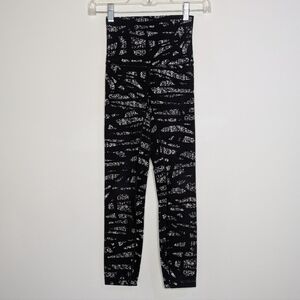 Lululemon Wunder Under Black White Pull On Athletic Exercise Workout Legging 2